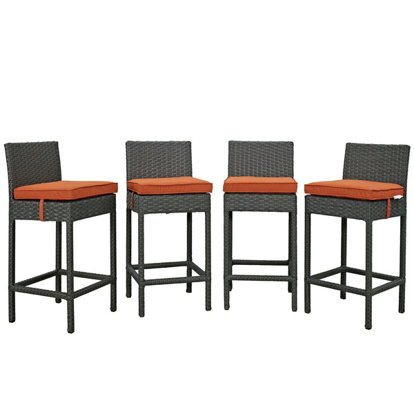 Sojourn 4 Piece Sunbrella Outdoor Patio Pub Set by Modway | Bar Stools | Modishstore-11