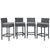 Modway Summon Bar Stool Outdoor Patio Sunbrella - Set of 4 | Bar Stools | Modishstore-16