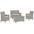 Modway Bridge 4 Piece Outdoor Patio Rattan Conversation Set | Outdoor Sofas, Loveseats & Sectionals | Modishstore-2