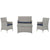 Modway Bridge 4 Piece Outdoor Patio Rattan Conversation Set | Outdoor Sofas, Loveseats & Sectionals | Modishstore-13