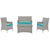 Modway Bridge 4 Piece Outdoor Patio Rattan Conversation Set | Outdoor Sofas, Loveseats & Sectionals | Modishstore-34