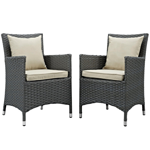 Modway Sojourn 2 Piece Outdoor Patio Sunbrella Dining Set | Outdoor Dining Sets | Modishstore-24