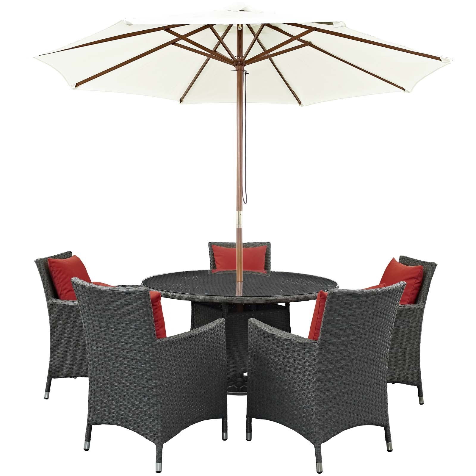 Modway Sojourn 7 Piece Outdoor Patio Sunbrella Dining Set - EEI-2246 | Outdoor Dining Set | Modishstore-13