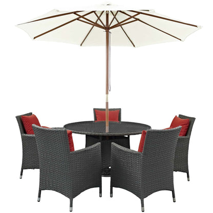 Modway Sojourn 7 Piece Outdoor Patio Sunbrella Dining Set - EEI-2246 | Outdoor Dining Set | Modishstore-13