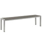 Modway Shore Outdoor Patio Aluminum Bench - Silver Gray | Stools & Benches | Modishstore-4