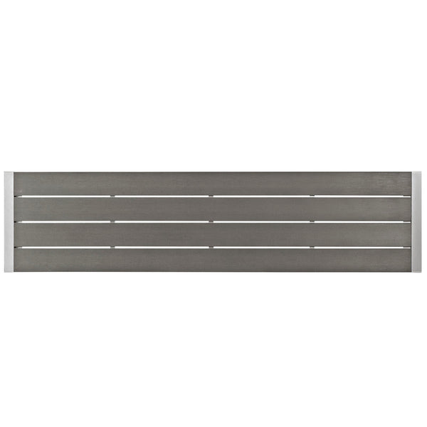 Modway Shore Outdoor Patio Aluminum Bench - Silver Gray | Stools & Benches | Modishstore-2