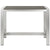 Modway Shore Outdoor Patio Aluminum Rectangle Bar Table - Silver Gray | Bar Table | Modishstore-3
