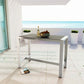 Modway Shore Outdoor Patio Aluminum Rectangle Bar Table - Silver Gray | Bar Table | Modishstore