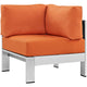 Modway Shore Outdoor Patio Aluminum Corner Sofa | Outdoor Sofas, Loveseats & Sectionals | Modishstore-16