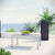 Modway Shore Outdoor Patio Aluminum Coffee Table - Silver Gray | Coffee Tables | Modishstore