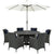 Modway Sojourn 8 Piece Outdoor Patio Sunbrella Dining Set | Dining Sets | Modishstore-11