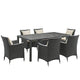 Modway Sojourn 7 Piece Outdoor Patio Sunbrella Dining Set - EEI-2271 | Outdoor Dining Set | Modishstore-2