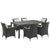 Modway Sojourn 7 Piece Outdoor Patio Sunbrella Dining Set - EEI-2271 | Outdoor Dining Set | Modishstore-2
