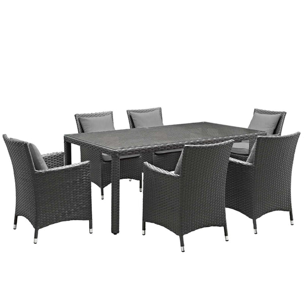 Modway Sojourn 7 Piece Outdoor Patio Sunbrella Dining Set - EEI-2271 | Outdoor Dining Set | Modishstore-22
