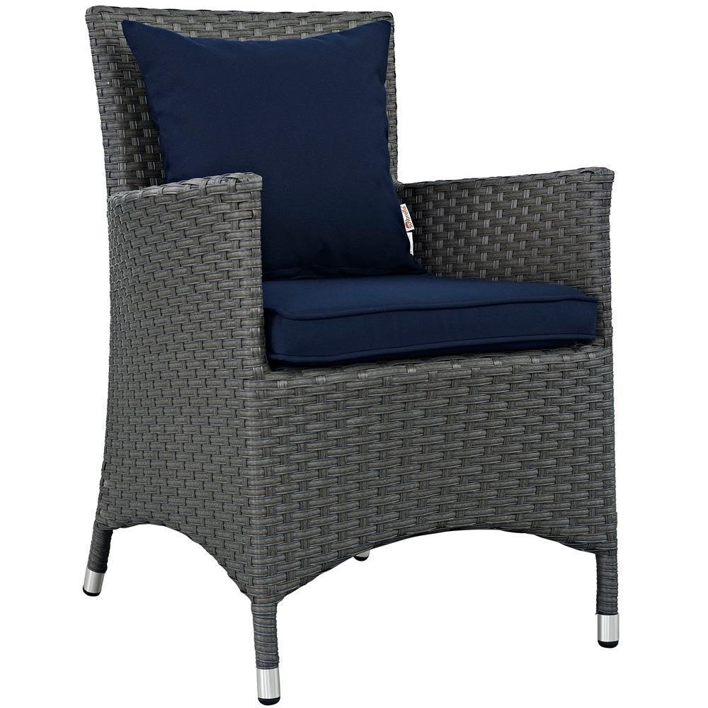 Modway Sojourn 7 Piece Outdoor Patio Sunbrella Dining Set - EEI-2271 | Outdoor Dining Set | Modishstore-9