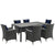 Modway Sojourn 7 Piece Outdoor Patio Sunbrella Dining Set - EEI-2271 | Outdoor Dining Set | Modishstore-8