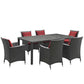 Modway Sojourn 7 Piece Outdoor Patio Sunbrella Dining Set - EEI-2271 | Outdoor Dining Set | Modishstore-25