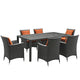 Modway Sojourn 7 Piece Outdoor Patio Sunbrella Dining Set - EEI-2271 | Outdoor Dining Set | Modishstore-14