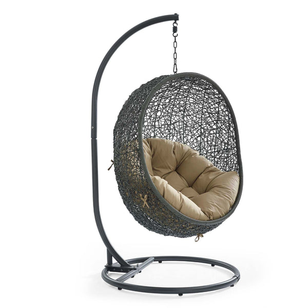 Modway Hide Outdoor Patio Swing Chair With Stand | Outdoor Porch Swings | Modishstore-94
