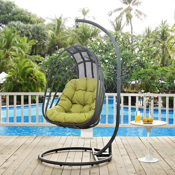 Modway Whisk Outdoor Patio Swing Chair With Stand | Outdoor Porch Swings | Modishstore-9