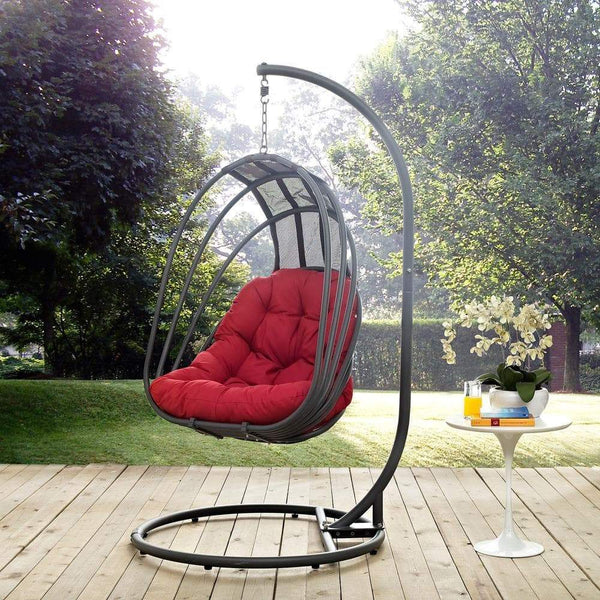 Modway Whisk Outdoor Patio Swing Chair With Stand | Outdoor Porch Swings | Modishstore