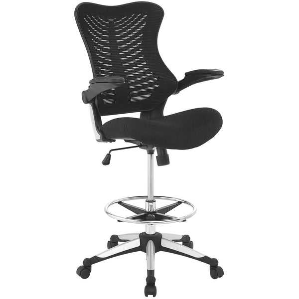 Modway Charge Drafting Chair - Black | Office Chairs | Modishstore-2