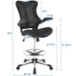 Modway Charge Drafting Chair - Black | Office Chairs | Modishstore-6