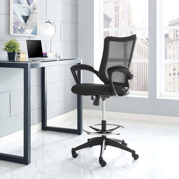 Modway Project Drafting Chair - Black | Office Chairs | Modishstore