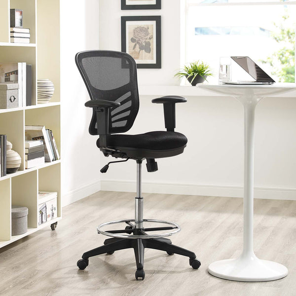 Modway Articulate Drafting Chair - Black | Office Chairs | Modishstore