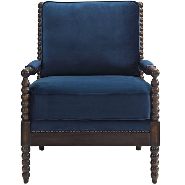 Modway Revel Upholstered Fabric Armchair - Navy | Armchairs | Modishstore-3
