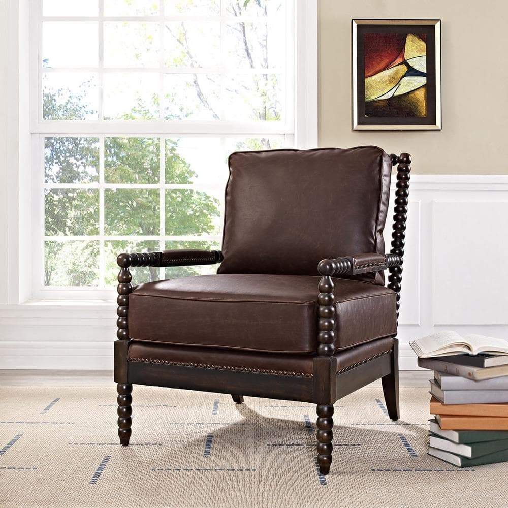 Modway Revel Upholstered Vinyl Armchair | Armchairs | Modishstore-10