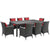 Modway Sojourn 9 Piece Outdoor Patio Sunbrella Dining Set | Outdoor Dining Sets | Modishstore-31