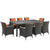Modway Sojourn 9 Piece Outdoor Patio Sunbrella Dining Set | Outdoor Dining Sets | Modishstore-27