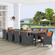 Modway Sojourn 11 Piece Outdoor Patio Sunbrella Dining Set - EEI-2310 | Outdoor Dining Set | Modishstore-20