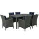 Modway Sojourn 7 Piece Outdoor Patio Sunbrella Dining Set - EEI-2312 | Outdoor Dining Set | Modishstore-29