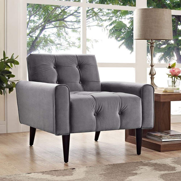 Modway Delve Velvet Armchair | Armchairs | Modishstore-13