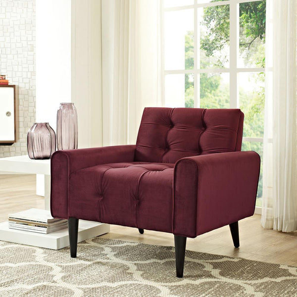 Modway Delve Velvet Armchair | Armchairs | Modishstore-6