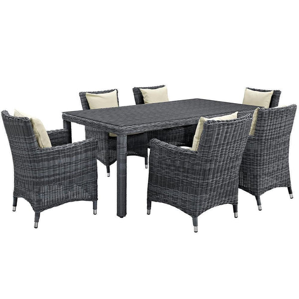 Modway Summon 7 Piece Outdoor Patio Sunbrella Dining Set - EEI-2330 | Dining Sets | Modishstore-20