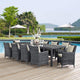 Modway Summon 11 Piece Outdoor Patio Sunbrella Dining Set - EEI-2332 | Outdoor Dining Set | Modishstore