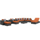 Modway Sojourn 12 Piece Outdoor Patio Sunbrella Sectional Set | Outdoor Sofas, Loveseats & Sectionals | Modishstore-4