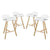 Modway Clip Bar Stool Set of 4 - White | Bar Stools | Modishstore-2