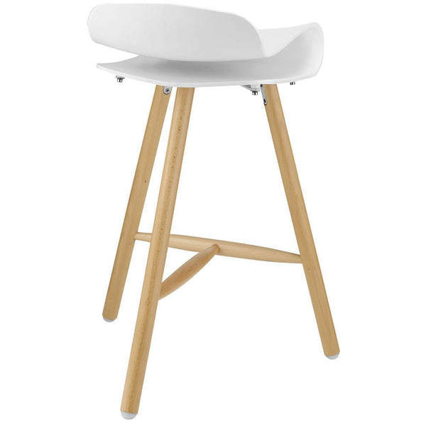 Modway Clip Bar Stool Set of 4 - White | Bar Stools | Modishstore-3