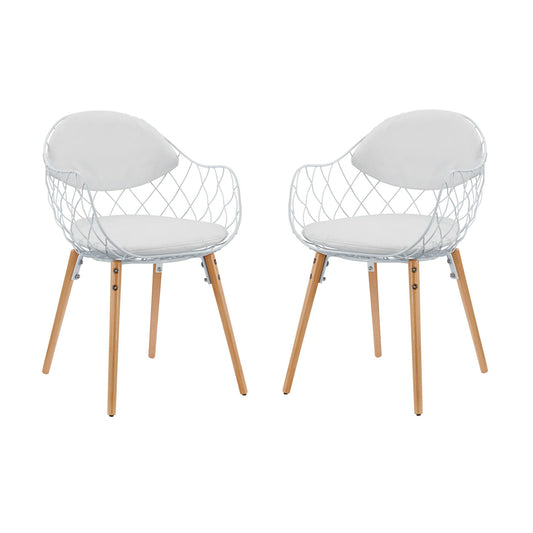 Modway Basket Dining Set Set of 2 - White | Dining Sets | Modishstore