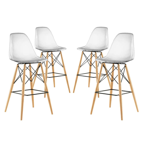 Modway Pyramid Dining Side Bar Stool - Set of 4 | Bar Stools | Modishstore-17