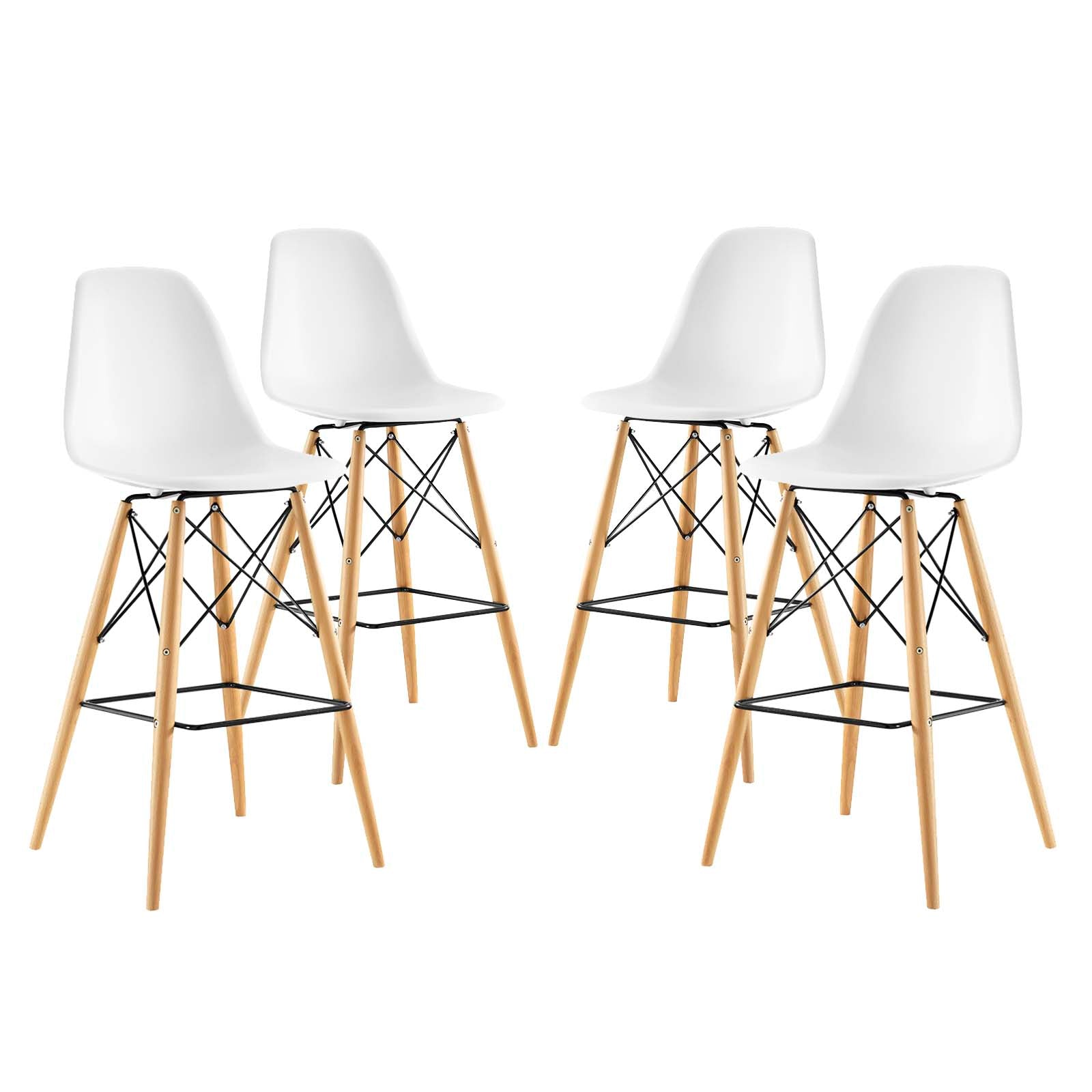 Modway Pyramid Dining Side Bar Stool - Set of 4 | Bar Stools | Modishstore-16