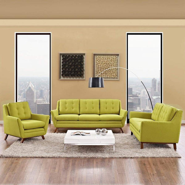 Modway Beguile Living Room Set Upholstered Fabric - Set of 3 | Sofas | Modishstore-17