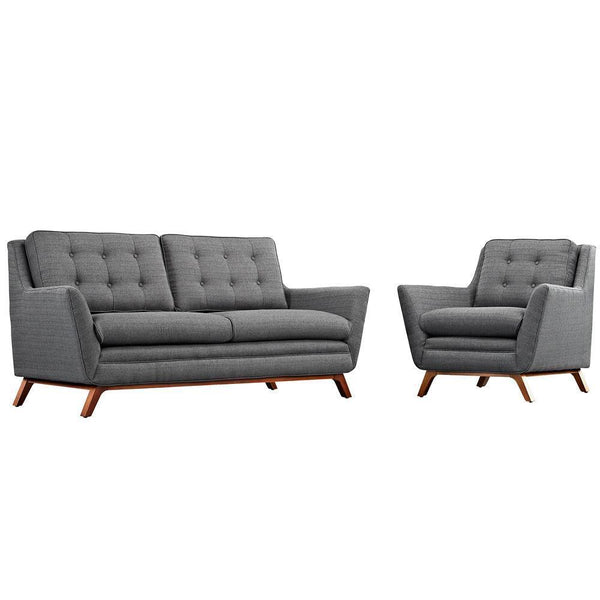 Modway Beguile Living Room Set Upholstered Fabric - Set of 2 - EEI-2432 | Sofas | Modishstore-18
