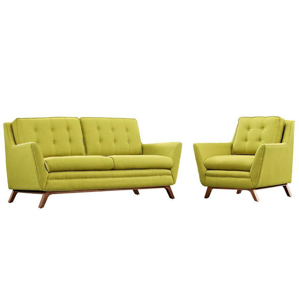 Modway Beguile Living Room Set Upholstered Fabric - Set of 2 - EEI-2432 | Sofas | Modishstore-13