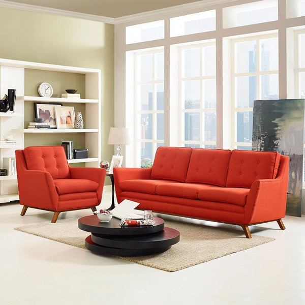 Modway Beguile Living Room Set Upholstered Fabric - Set of 2 - EEI-2433 | Sofas | Modishstore