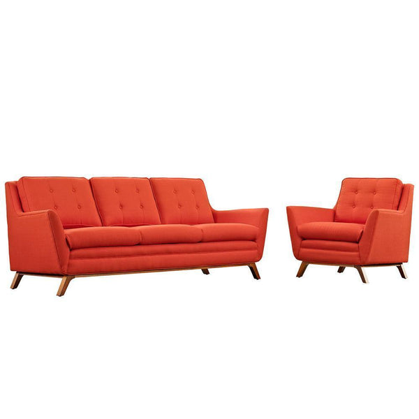Modway Beguile Living Room Set Upholstered Fabric - Set of 2 - EEI-2433 | Sofas | Modishstore-2